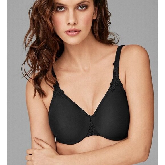 Wacoal 40D Bra Black Bodysuede Ultra Full Figure Seamless Underwire 85814 - Picture 1 of 8